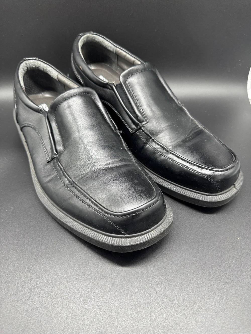 Men's Soft Stags Black Slip-On Loafers — Comfort Casual Sz 11